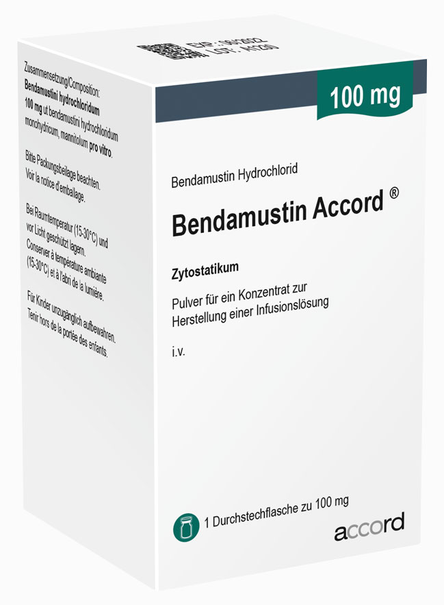 Packshot Bendamustin Accord® 100mg