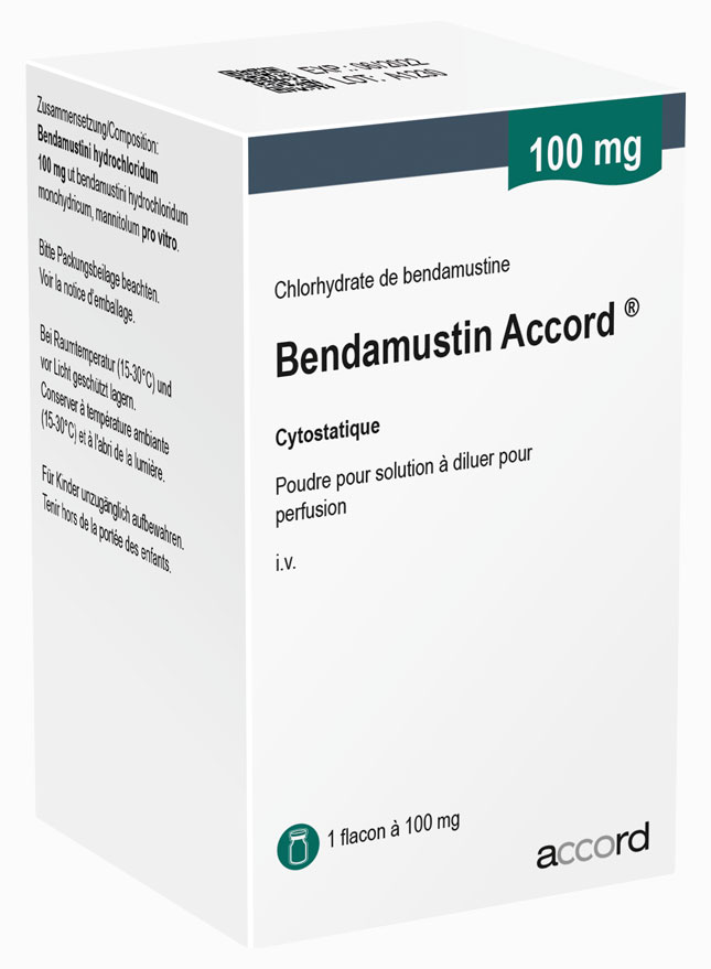 Packshot Bendamustin Accord® 100mg