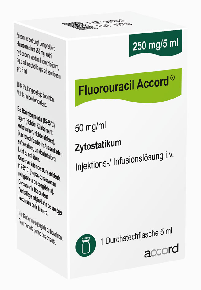 Packshot Fluorouracil Accord® 250 mg/5 ml