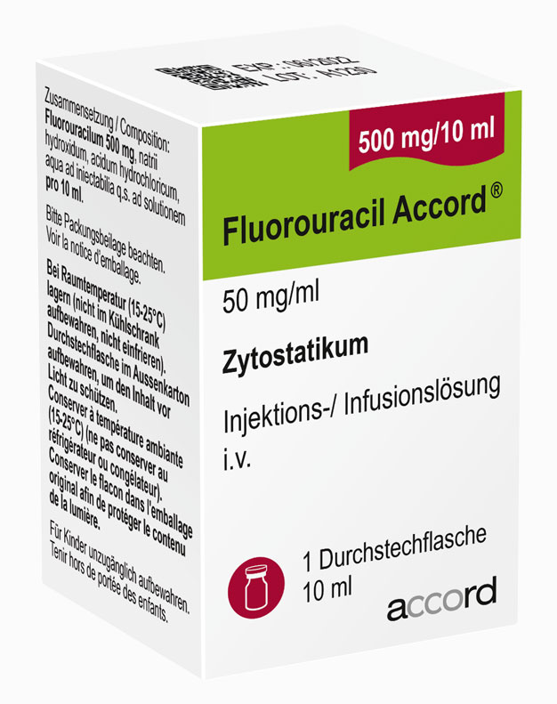 Packshot Fluorouracil Accord® 500 mg/10 ml