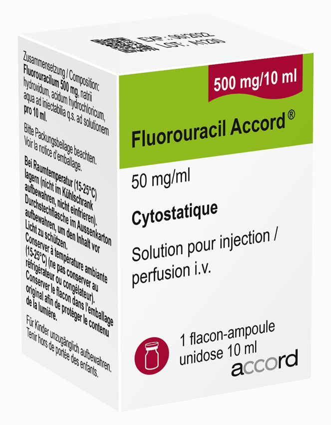 Packshot Fluorouracil Accord® 500 mg/10 ml