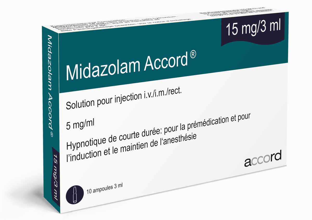 Packshot Midazolam Accord® 15 mg/3 ml