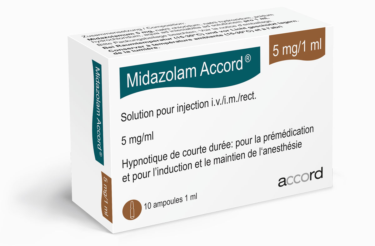 Packshot Midazolam Accord® 5 mg/1 ml
