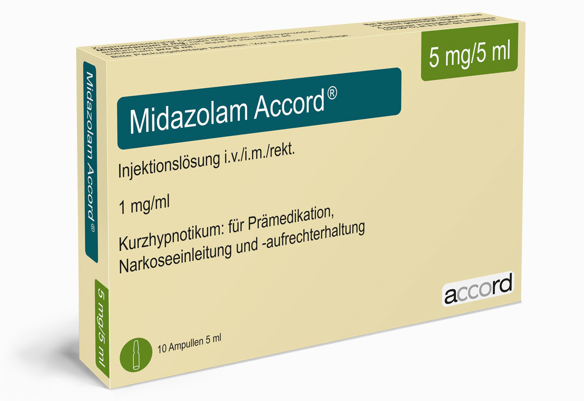 Packshot Midazolam Accord® 5 mg/5 ml