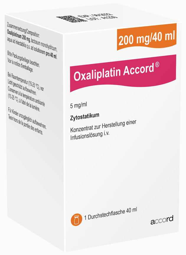 Packshot Oxaliplatin Accord® 200 mg/40 ml