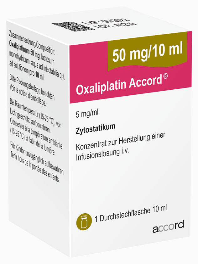 Packshot Oxaliplatin Accord® 50 mg/10 ml