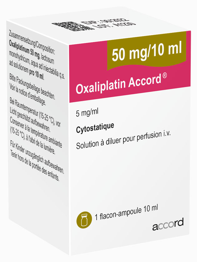 Packshot Oxaliplatin Accord® 50 mg/10 ml